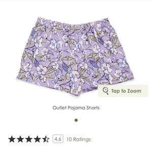 NWT Vera Bradley Wild Roses Lavendar Floral Pajama Shorts